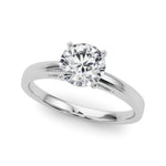 Load image into Gallery viewer, Classic Cathedral Style Peg Head Engagement Ring - Size 3.75
